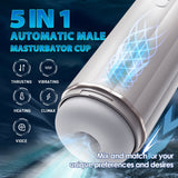 Bluetooth 10 Thrusting Vibration Heating Stepless Adjusting Male Masturbator