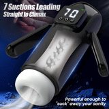 Phantom - 7 Suctions 7 Vibrations Dual Handles Large Granule Channel Texture Male Masturbator