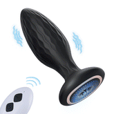 LED Light 360° Rotation & Vibration Remote Control Anal Plug For Solo or Couple