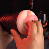 Mouth Obsession Vibration & Suction Remote Play Dual-Density pocket pussy