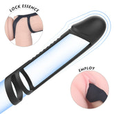 Silicone Double Cock Ring Glans Coverage For Men Erection