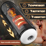 7 Thrusting Rotating 7 Vibrating Masturbator with Suction Cup