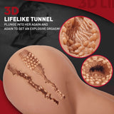 5.5lb Brunette Hottie Dual Entries Doggy Style Vagina Anus Realistic Butt Masturbator