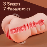 Stella Vibrating Pocket Pussy Male Masturbator with Textured Vagina