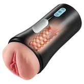 Lifelike Vaginal Entrance Thrusting Vibrating Vocal Masturbator