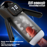 Phantom - 7 Suctions 7 Vibrations Dual Handles Large Granule Channel Texture Male Masturbator