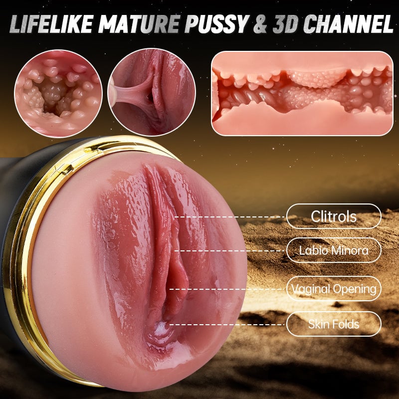 The Captain 10 Vibrating Sucking Pocket Vagina Deep Throat Male Stroker