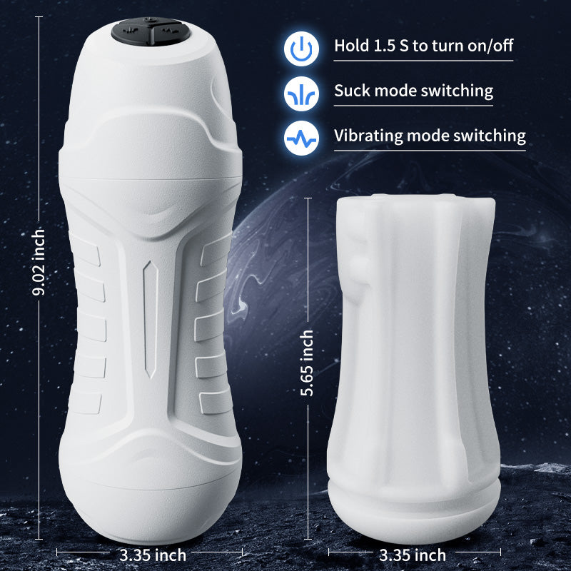 3 Sucking and Vibrating Masturbator Electric Pocket Pussy Male Stroker Toy