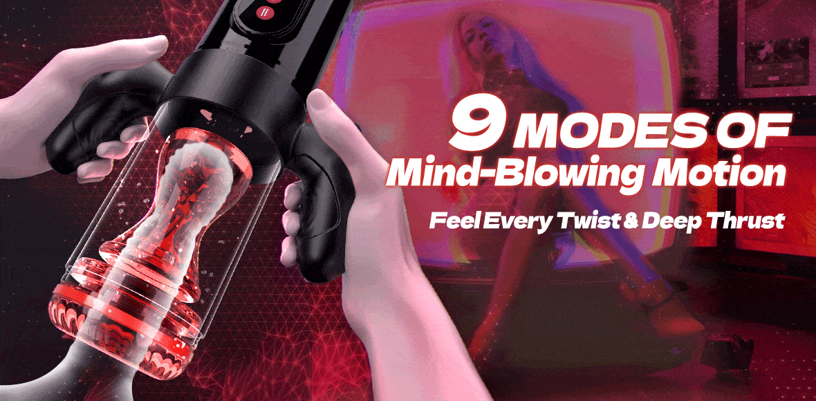 Wine & Beauty Handle Design 9 Thrusting & Rotating 9 Suction male sex toys