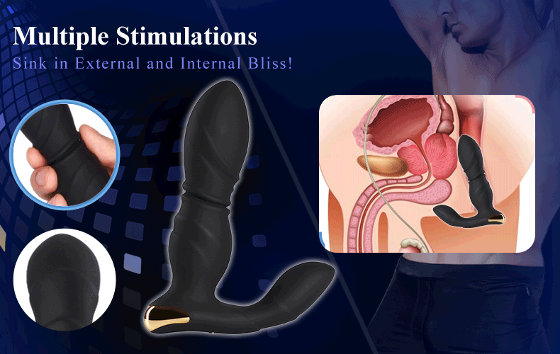 8-Frequency Vibration Thrusting Anal Vibrator Butt Plug