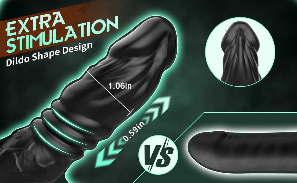 Bluetooth App Control 9 Vibrating Thrusting Dual Ring Prostate Massager