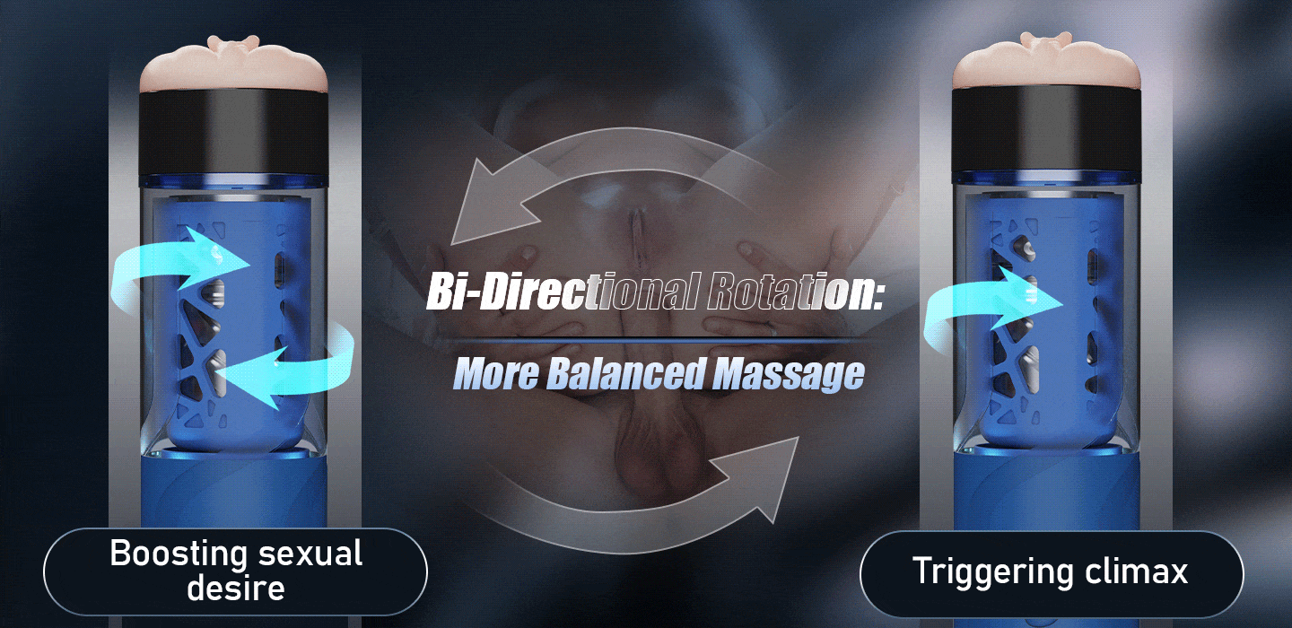 Enduro - 6 Bi-Directional Telescopic Rotation Masturbator with Suction Base