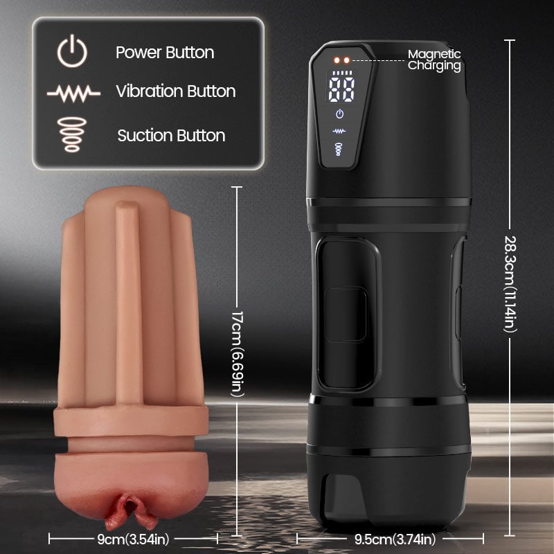 [7 Days! Free Delivery] Challenger - 10 Vibrations  5 Suctions  Ultra-Realistic Vagina  Simulated Masturbator