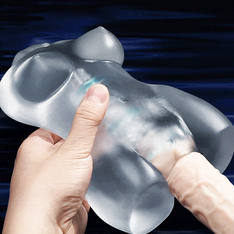 Luna New Technology Pocket Pussy Transparent TPE Male Sex Toy Handheld Soft Space