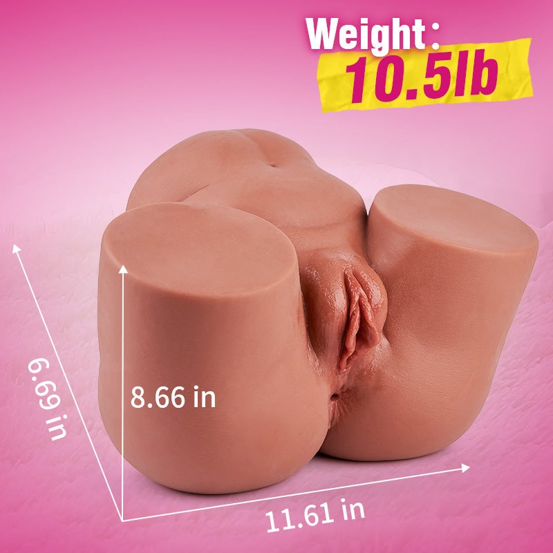 Carmela- Brown Big Ass Dual Tunne TPE Masturbator 10.5 LBS