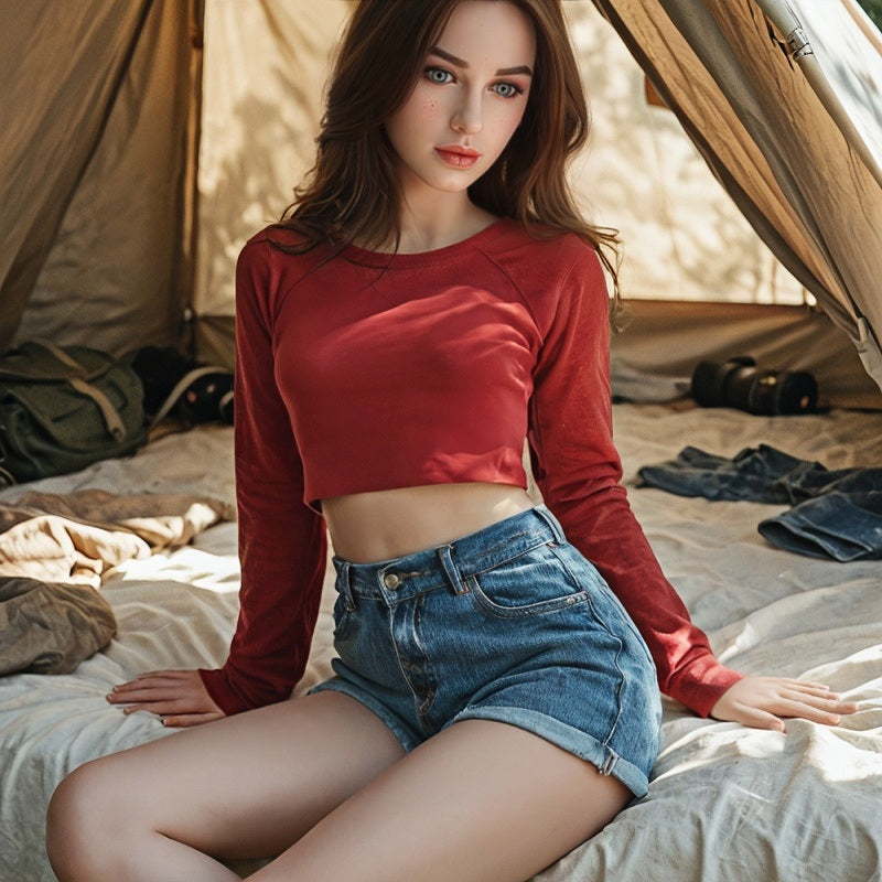 Elara - 62.5 In Enchanting Red-Haired Blue Eyes Muse Girl