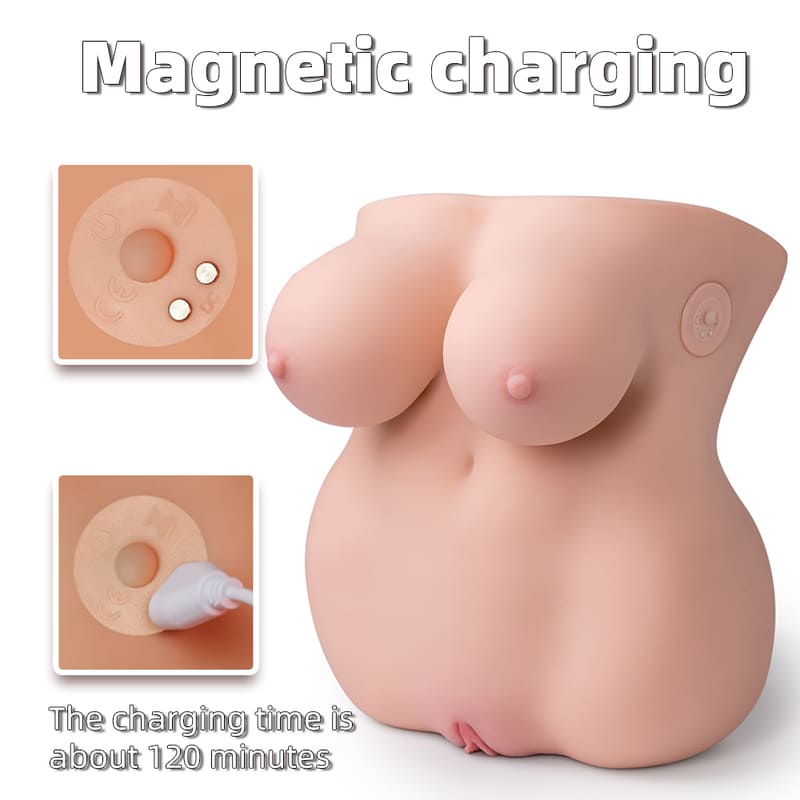 【Free Lube300ml】Nina 15.9Lbs Life-Sized Electric 4 Thrusting 3 Speeds Body Torso Sex Doll