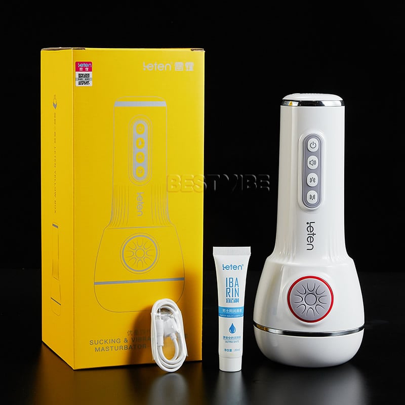 【30% Off】Leten Squeezing Sucking Sex Toy Vegina Pocket Pussy Vibrating Penis Massager Male Masturbator Free Lube Male
