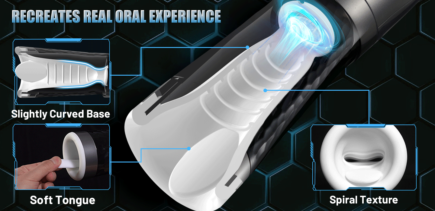 Harley 5-Speed Suction Deep-Throat Automated Oral Masturbators Male Sex Toys