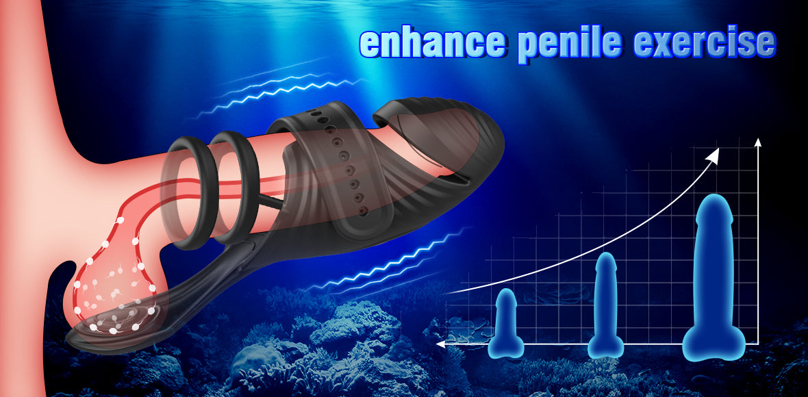 Wild Mustang Triple Motor 7 Vibrating Penis Vibrators For Intense Glans Stimulation