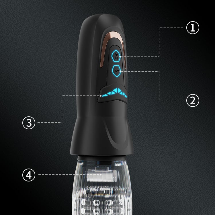 Breathwhirl Thrusting Rotating Vibration Male Stroker Masturbator Adult Toy