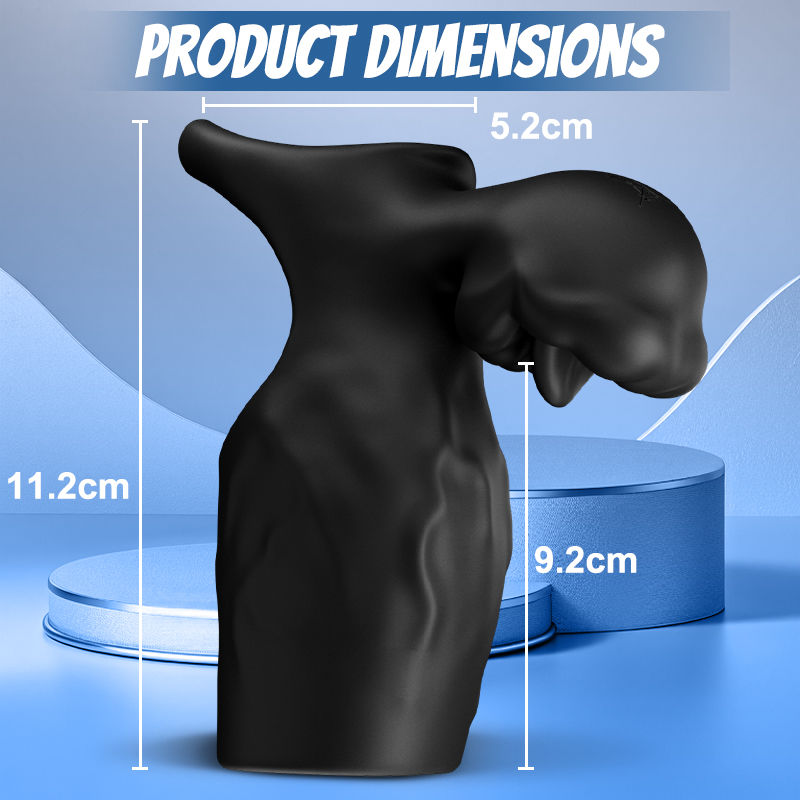 Titan - 9 Vibrations  Simulated Penis Texture  Testicle & Penis Dual Chastity Ring  Couples Sex Toy
