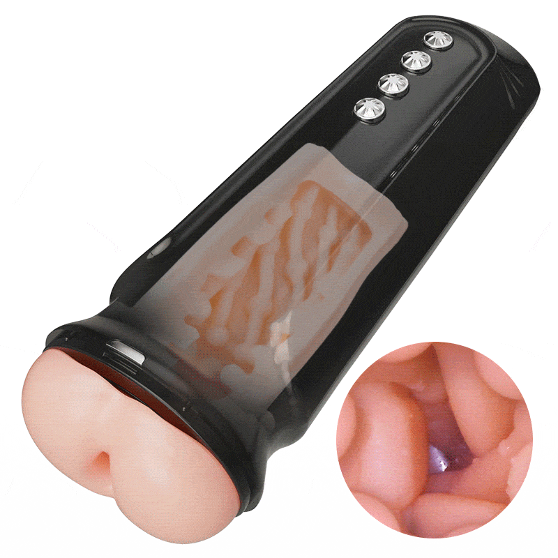 Lifelike Hips Flapper 5 Vibrating 5 Squeezing and Sucking 7 Swinging Girl on Top Masturbator Pocket Pussy