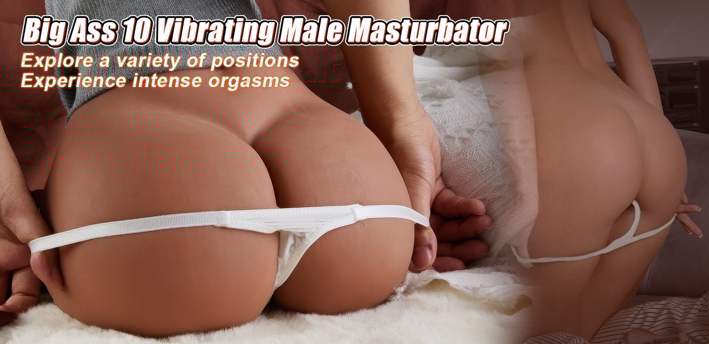 【15% OFF CODE: BV50】Vibrating 11.5lbs  Dual channels Big Ass Realistic Butt Masturbator Brown