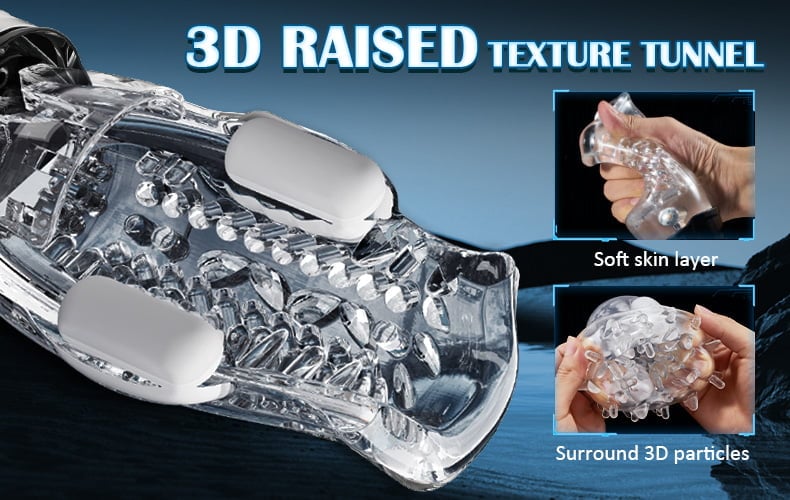 【Beginner’s Choice】Amber- 5 Telescopic Rotation Masturbation Cup 7 Vibrating Oral Sex Handheld Masturbator