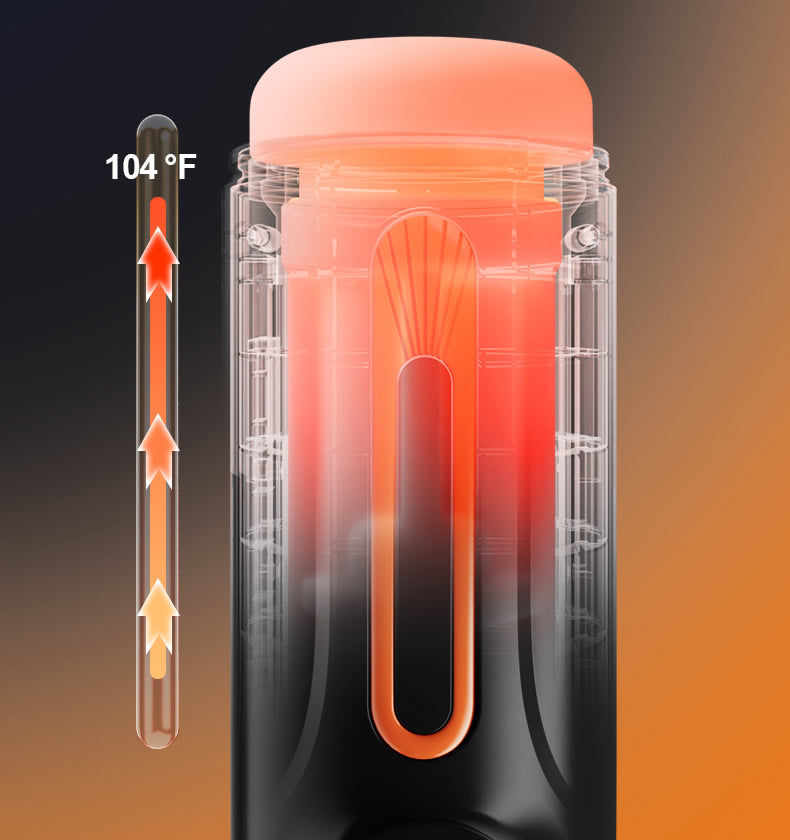 [5.7 IN Depth] 6 IN 1-10 Vibrating & Thrusting Fleshlight 4 Sucking Sex Toy Male Maturbator