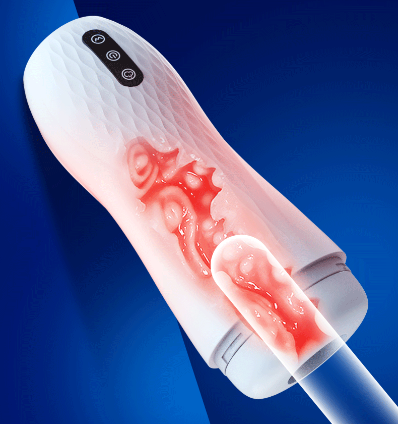 Phantom Pleasure 5 Suction 10 Vibration 3-Language Voice Masturbator With Heated Base Male Sex Toys