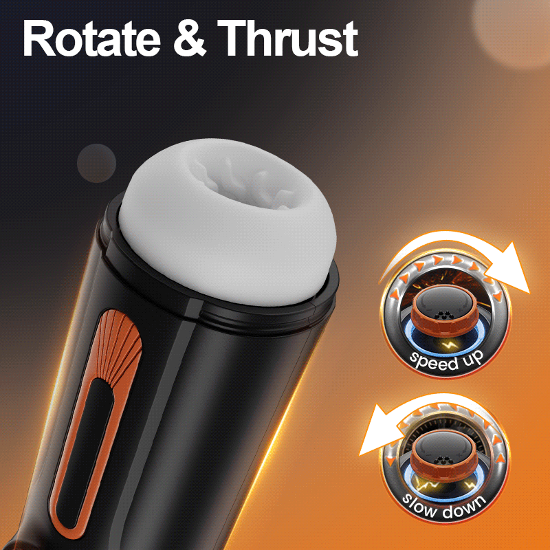 [5.7 IN Depth] 6 IN 1-10 Vibrating & Thrusting Fleshlight 4 Sucking Sex Toy Male Maturbator