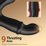 【Free Lube】Thrusting Prostate Massager With Double Cock Rings Non-Toxic & Worry-Free