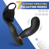 Wild Wind 7 Vibrating 7  Pulsating Balls Cock Ring Prostate Anal Massager