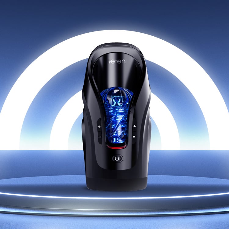 Leten Cannon King Mini 3D Fleshy Telescopic Vibrating Automatic Male Masturbator Blowjob Stroker