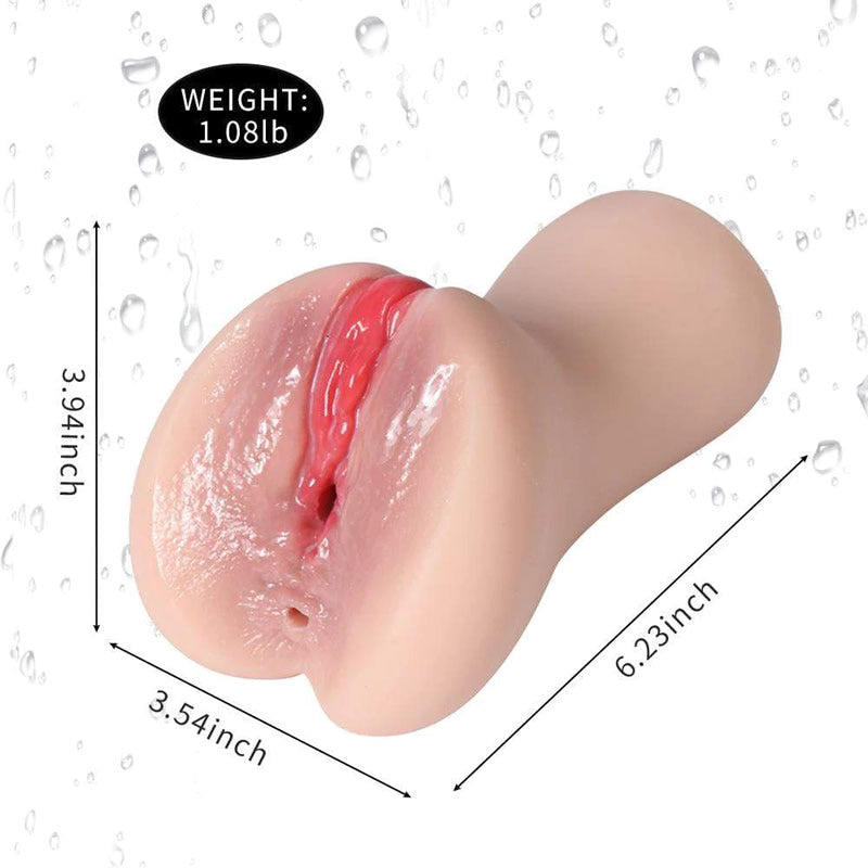 6.23 Inches 3D Texture Realistic Clitoris Pocket Pussy Stroker