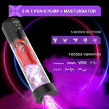 Alexander 7 Vibrating & 5 Sucking  Penis Pump Vacuum Suction Male Penis Extender