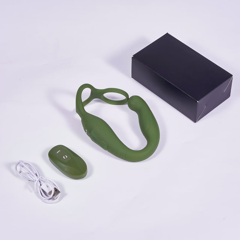 【Pro-Safety Silicone Series】Vibrating Prostate Massager For Couple Gay Pleasure with FREE Lube