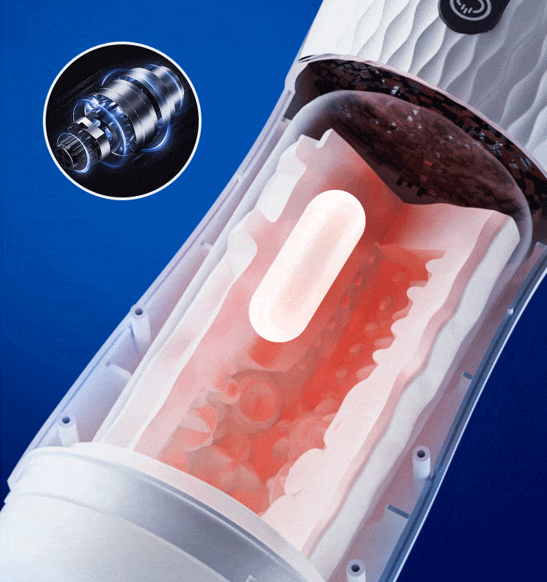 Phantom Pleasure 5 Suction 10 Vibration 3-Language Voice Masturbator With Heated Base Male Sex Toys