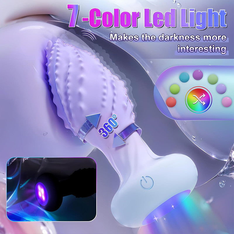 Little Monster 360° Rotating Anal Vibrator  10 Vibration Frequencies  7-Color LED Light