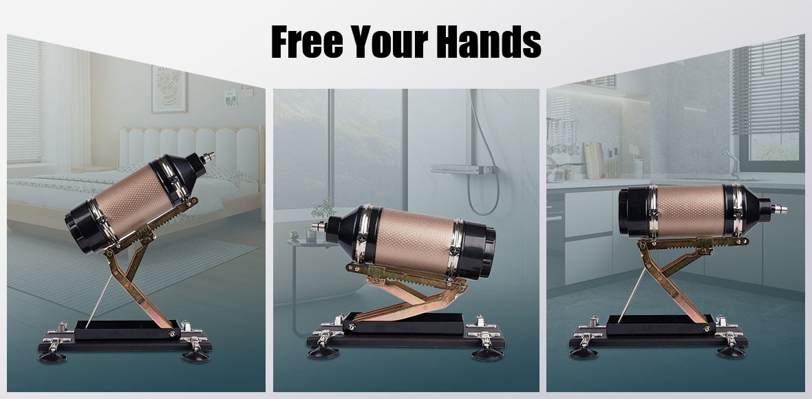 Sex Machine with 7 Attachments Dildos & Masturbator Cup 80° Adjustable Climax Engine