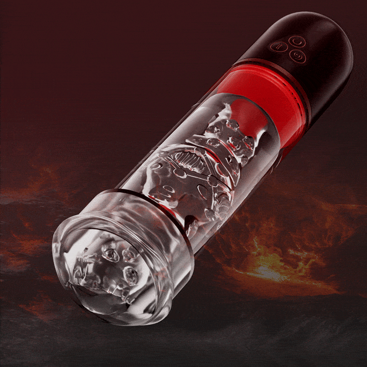 Vibrating & Sucking 2 IN 1 Lips Penis Pumps Male Sex Toys