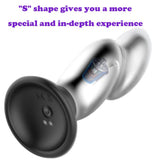 Aluminum 10 Vibrating Remote Control Anal Vibrator with Suction Base