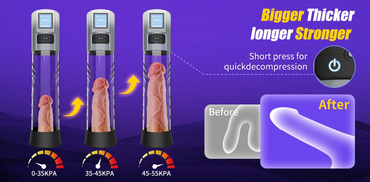 10 Vibrating & 6 Sucking Vacuum Penis Pump Male Penis Extender