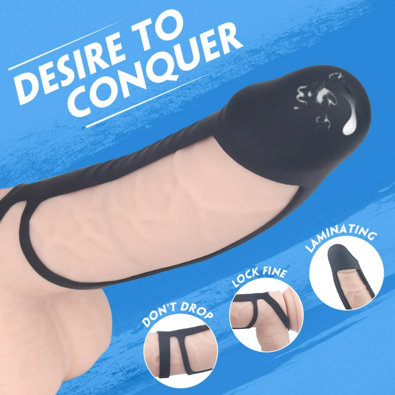 Silicone Double Cock Ring Glans Coverage For Men Erection