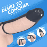 Silicone Double Cock Ring Glans Coverage For Men Erection