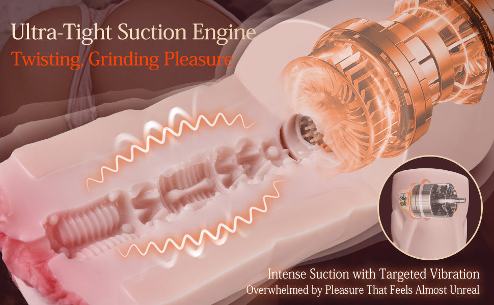 【Realistic Vaginal】Vacuum Momoka 5 Suction  5 Vibration Realistic Vaginal Electric Masturbator