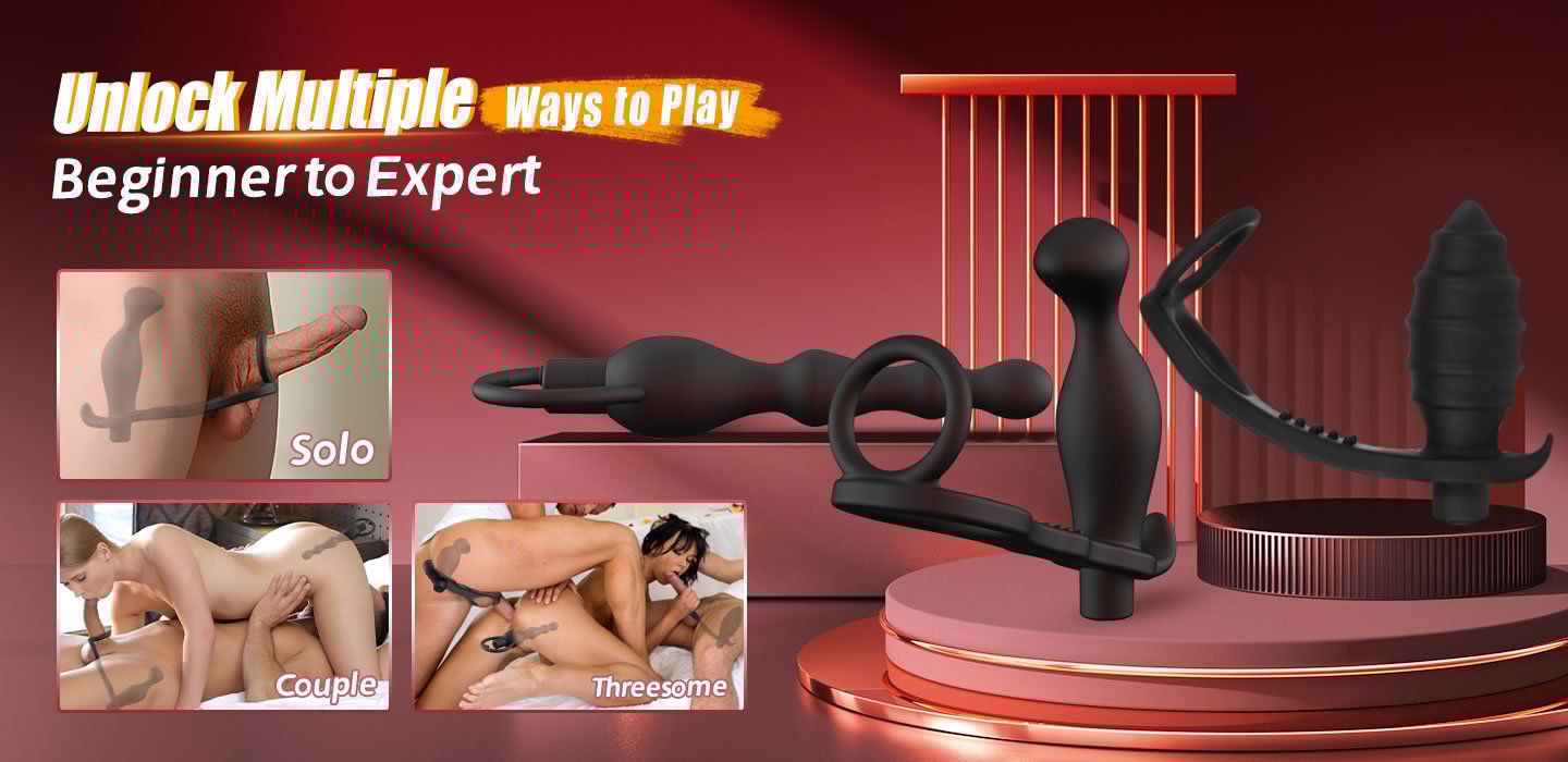 Abe - 10 Vibrating Prostate Massager Set 3PCS