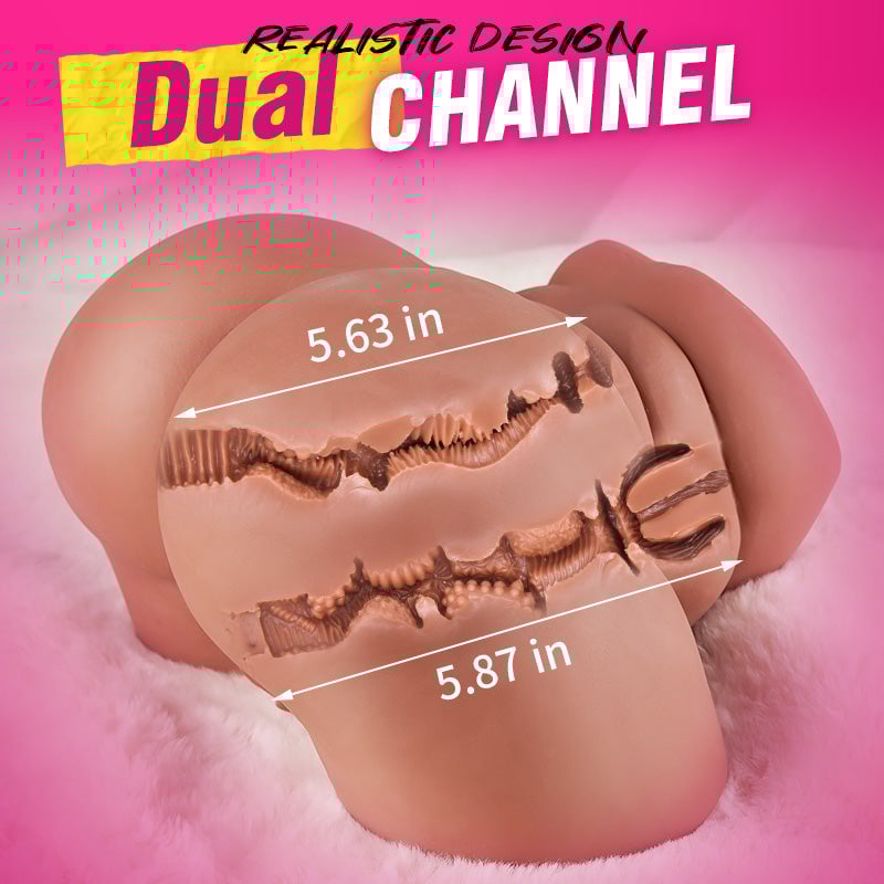 Carmela- Brown Big Ass Dual Tunne TPE Masturbator 10.5 LBS