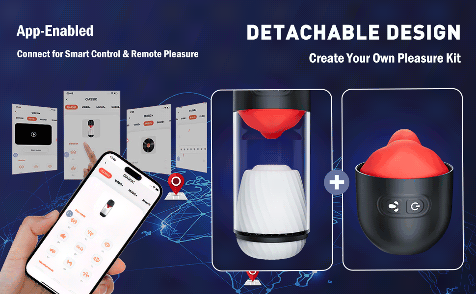 【Beginner’s Choice】App Controlled Male Masturbator with 9 Tongue Licking & Vibration Modes